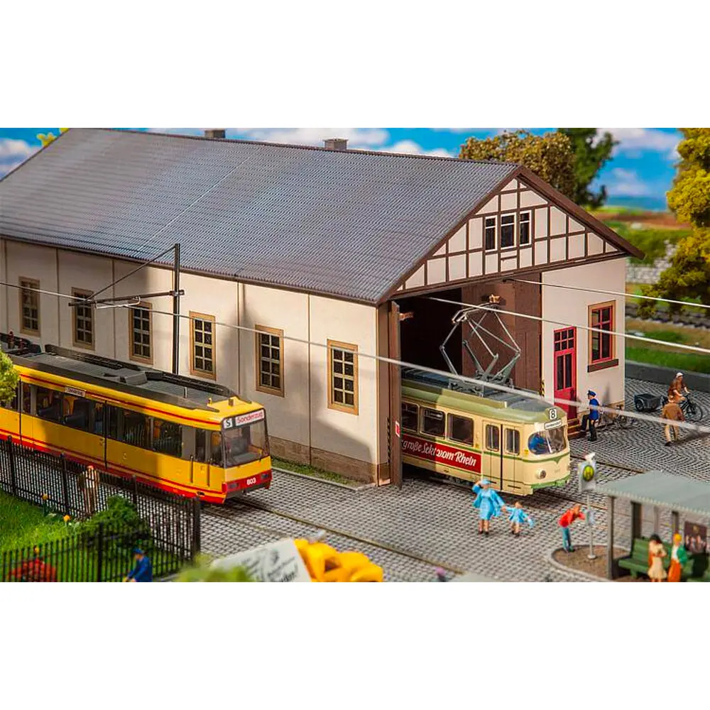 Remise pour 2 Tramways de "Naumburg" FALLER 120289 - HO 1 : 87 - EP III