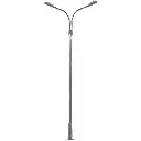Lot de 3 lampadaires doubles avec LED - HO 1/87 - Faller 180101