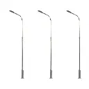 Lot de 3 lampadaires simple avec LED - HO 1/87 - Faller 180100
