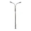 Set de 3 lampadaires doubles moderne avec LED - N 1/160 - Faller 272121