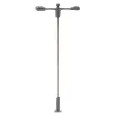 Lampadaire moderne double - N 1/160 - Faller 272222