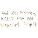 Lot de 15 barrières mobiles avec barbelés - Faller 144122 - HO 1/87 - EP V