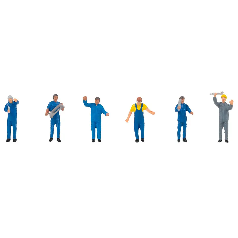 Lot de 6 mécaniciens industriels FALLER 151640 - HO : 1/87