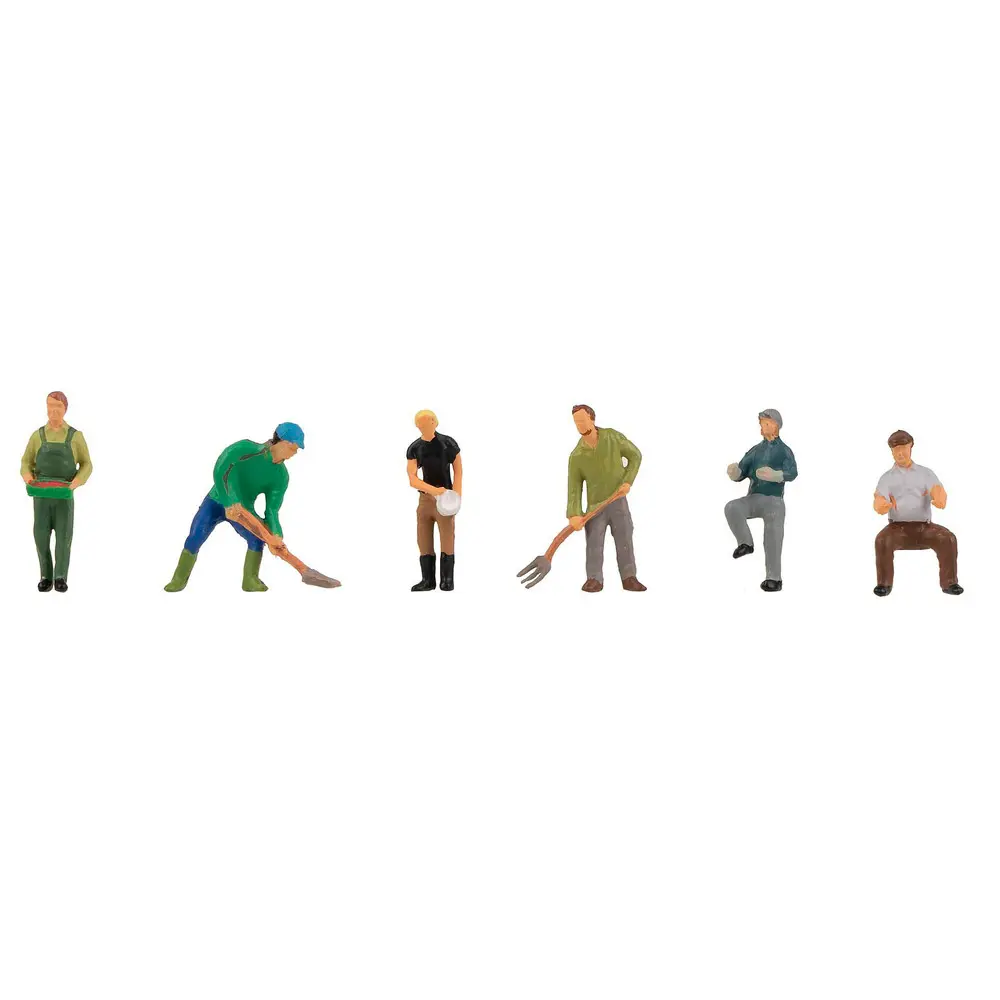 Lot de 6 personnages à la ferme/agriculteurs Faller 151643 - HO : 1/87