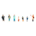 Pack de 7 personnages divers "Au Marché de Noël" | FALLER 151647 | HO 1/87