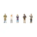 Set de 5 personnages "Vendeurs au marché de Noël" FALLER 151649 - HO 1/87