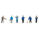 Lot de 6 employés au dépôt ferroviaire - Faller 151660 - HO : 1/87