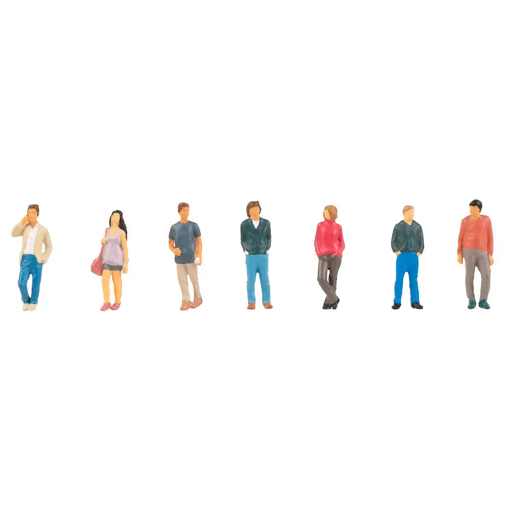 Lot de 7 personnages debouts dans la rue - Faller 151661 - HO 1/87