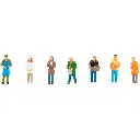 Lot de 7 personnages "marché hebdomadaire II" - Faller 151671 - HO 1/87