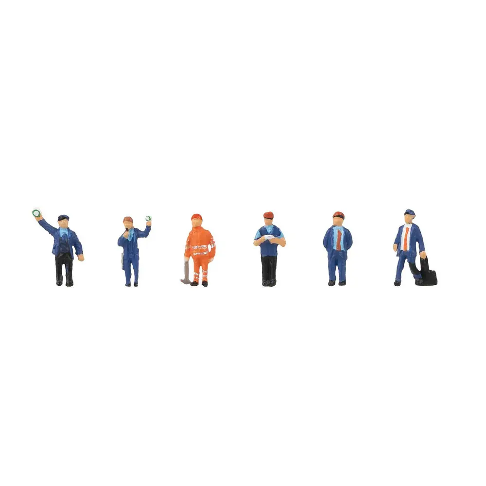 Set 6 personnages "Personnel des chemins de fer" FALLER 155603 - N 1/160 - EPV