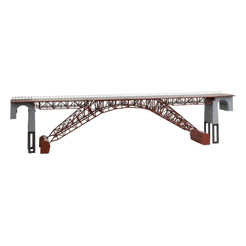 Pont ferroviaire en acier Faller 191776 - HO : 1/87 - 1100 x 115 x 255 mm