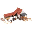 Bâtiments agricole miniature avec accessoires Faller 191779 - HO : 1/87