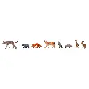 Ensemble de 8 animaux de la forêt Faller 151915 - HO : 1/87