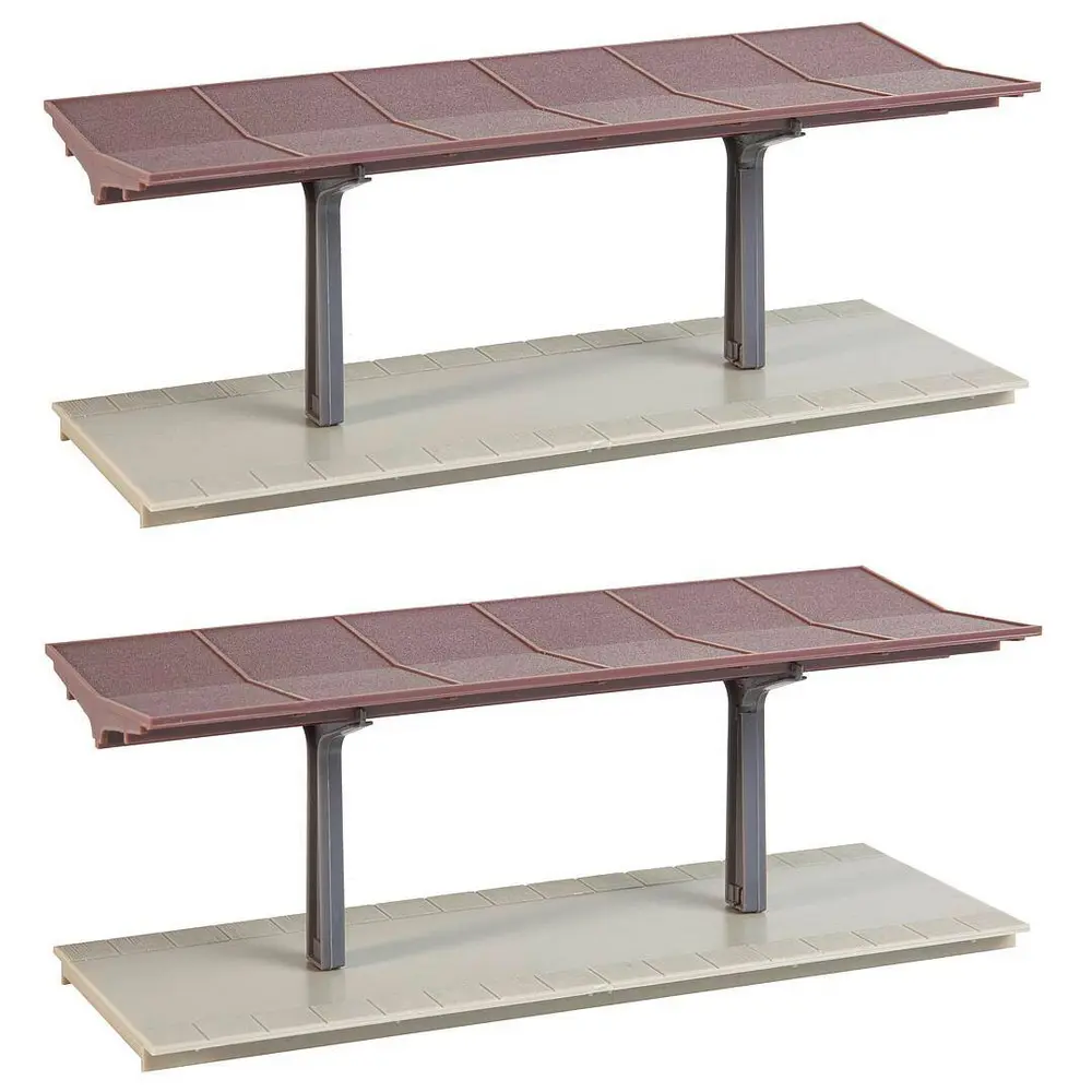 Pack de 2 quais couverts Faller 131366 - HO : 1/87 - EP II - 178 x 68 x 71 mm
