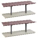 Pack de 2 quais couverts Faller 131366 - HO : 1/87 - EP II - 178 x 68 x 71 mm