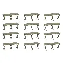 Pack de 12 lits de camp médical FALLER 144071 - HO 1/87 - militaire