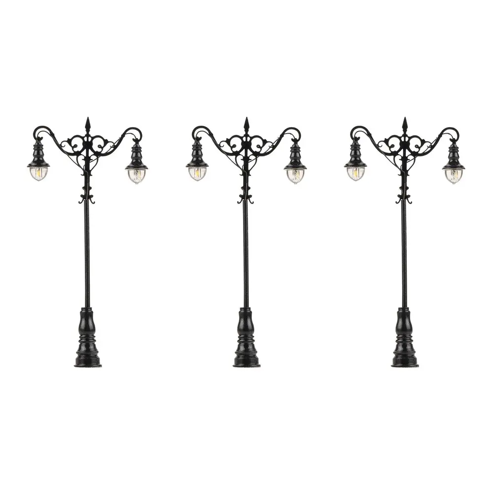 Set 3 Lampes boule/lanterne suspendu  LED Faller 180114 - HO 1/87 hauteur 75  mm