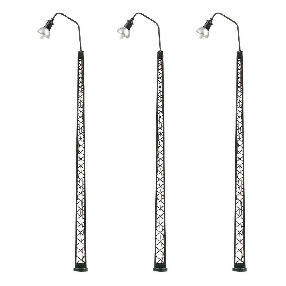 Set 3 lampes à arc LED en treillis Blanc chaud FALLER 180117 HO 1/87 - H : 145mm