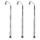 Set 3 Lanternes à treillis à LED Faller 272129 - N 1/160 - hauteur 65 mm