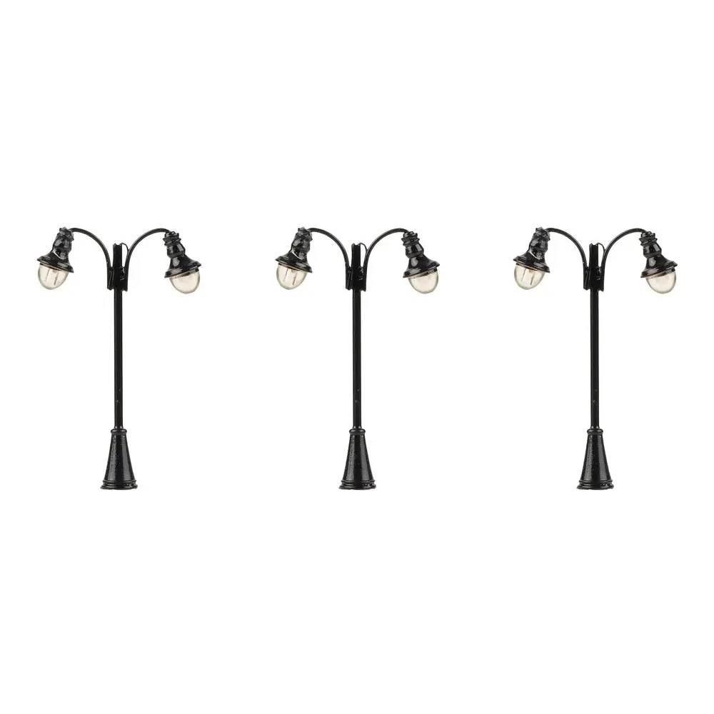 Set 3 Lanternes à arc à LED Faller 272130 - N 1/160 - hauteur 60 mm