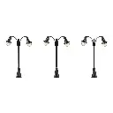 Set 3 Lanternes à arc à LED Faller 272130 - N 1/160 - hauteur 60 mm