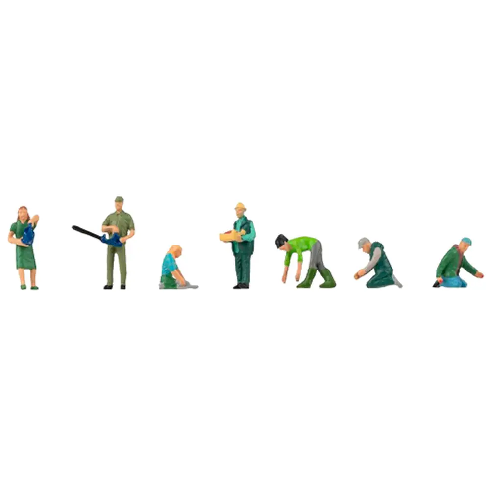 Lot de 7 Jardiniers - Figurine - FALLER 151678 - Échelle HO 1/87