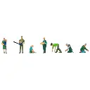 Lot de 7 Jardiniers - Figurine - FALLER 151678 - Échelle HO 1/87