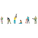 6 Figurines dans le lotissement Faller 151686 - HO 1/87