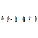 Set de 6 personnages employés ferroviaires - FALLER 155610 - N 1/160