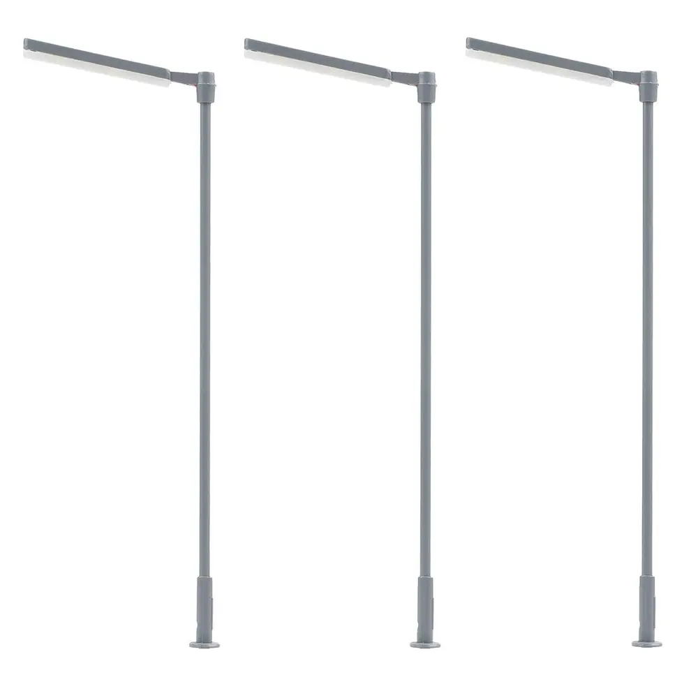 Lot de 3 lampadaires modernes LED - Faller 180121 - HO 1/87