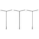 Lot de 3 lampadaires à deux bras avec LED - Faller 180122 - HO 1/87