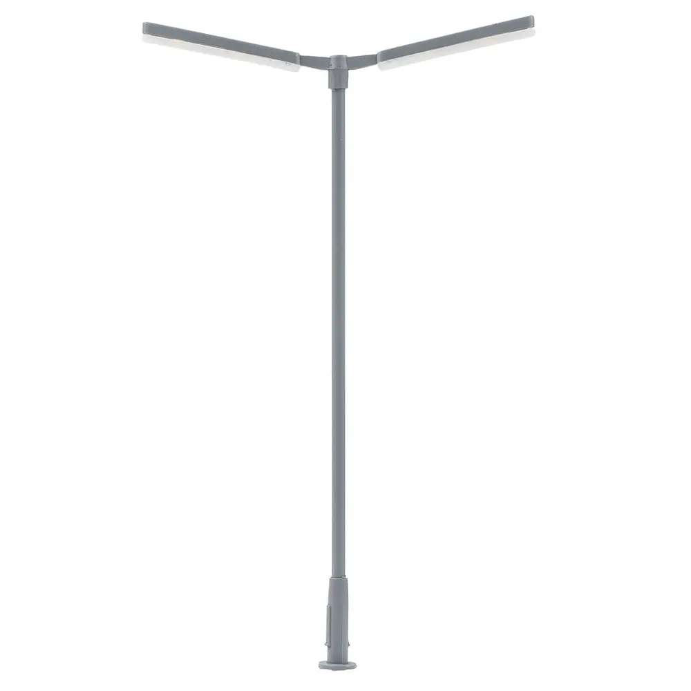 Un lampadaire à deux bras avec LED - Faller 180222 - HO 1/87