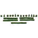 Lot de haies et buis FALLER 181290 Échelle HO 1/87ème