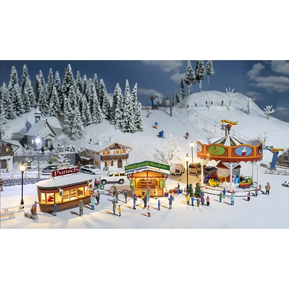 Coffret promotionnel Marché de Noël - Faller 190143 - HO 1/87