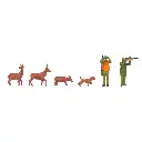 Lot de 6 Chasseurs et Cerfs - Faller 151702 - HO 1/87