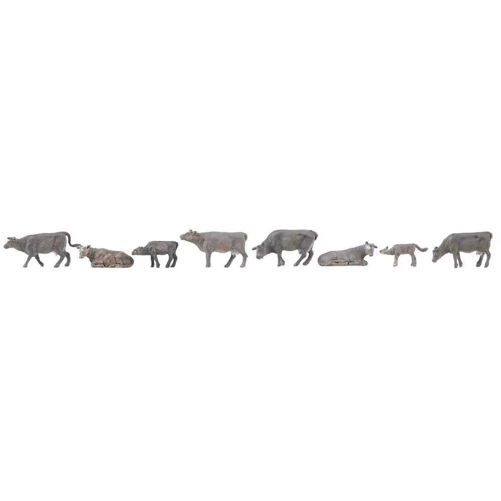 Lot de 8 Vaches de Montagne - Faller 151905 - HO 1/87