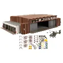 Hangar avec hélicoptère - Faller 144111 - HO 1/87 - Ep III