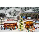 2 Stands de marché de Noël avec sapin de Noël illuminé - FALLER 134006 - HO 1/87