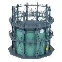 Gazomètre avec tuyauterie - Faller 130157 - HO 1/87 - EP II - 160 x 160 x 180 mm