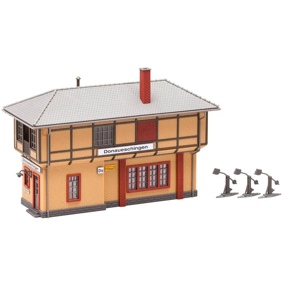 Poste d'aiguillage Donaueschingen - Faller 131395 - HO 1/87 - EP III - 158 x 67 x 107 mm