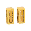 Lot de 2 Cabines Téléphoniques de la Poste Fédérale - 7x7x16mm - EP. IV - Faller 272928 - N 1/160