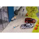 Revêtement route pavée gris clair premium - Faller 170310 - HO 1/87