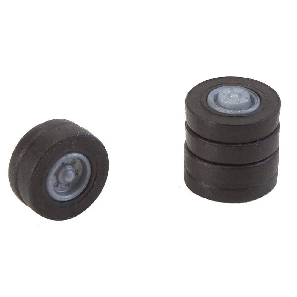 Lot de 4 pneus avec jantes pour camions Car System - FALLER 163110 - N 1/160