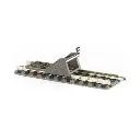 Rail droit ballasté avec butoir/heurtoir - 57.5mm Fleischmann 9116 - N : 1/160 - Code 80