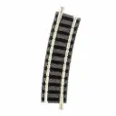 Rail courbe ballasté R2 225,6 mm 15° code 80 - Fleischmann 9127 - N 1/160 - 2R