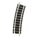 Rail courbe ballasté rayon R2 225,6 mm 15° Fleischmann 9127 - N : 1/160 - Code 80
