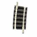 Rail courbe ballasté R2 225,6 mm 7,5° code 80 - Fleischmann 9128 - N 1/160 - 2R