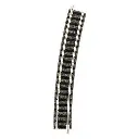 Rail courbe ballasté rayon R4 430 mm 15° Fleischmann 9136 - N : 1/160 - Code 80