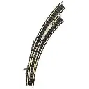 Aiguillage courbe droite R1/R2 Fleischmann 9169 cœur métal code 80 - N 1/160
