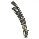 Aiguillage courbe à gauche R1/R2 45° Fleischmann 9174 cœur plastique code 80 - N 1/160